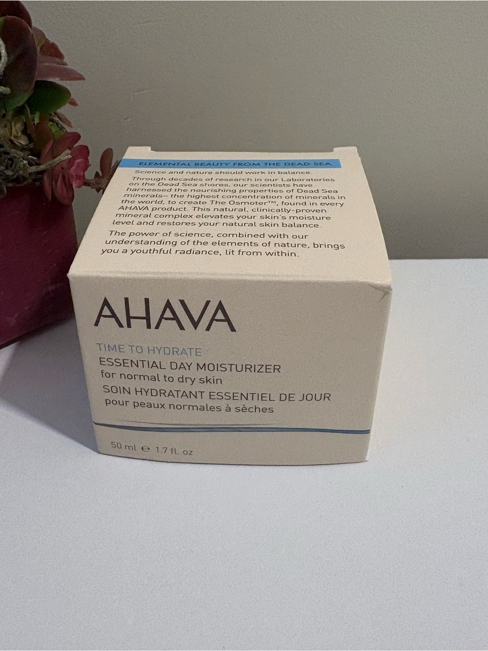 AHAVA Time To Hydrate Essential Day Moisturizer 1.7 fl oz / 50 ml BNIB
